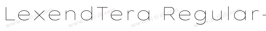 LexendTera Regular字体转换 LexendTera Regular字体转换